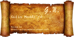 Gulis Medárd névjegykártya